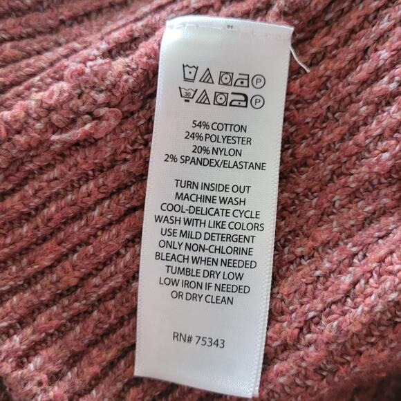 Small Jessica Simpson button detail brown cowl neck sweater - Picture 4 of 5